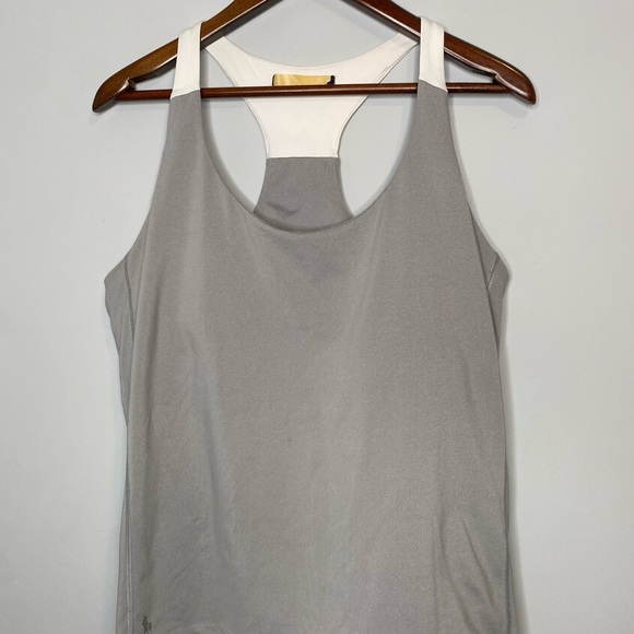Ralph Lauren Sport Gray and White Women's Racerback Tank Top Women's Size Large - Picture 1 of 7